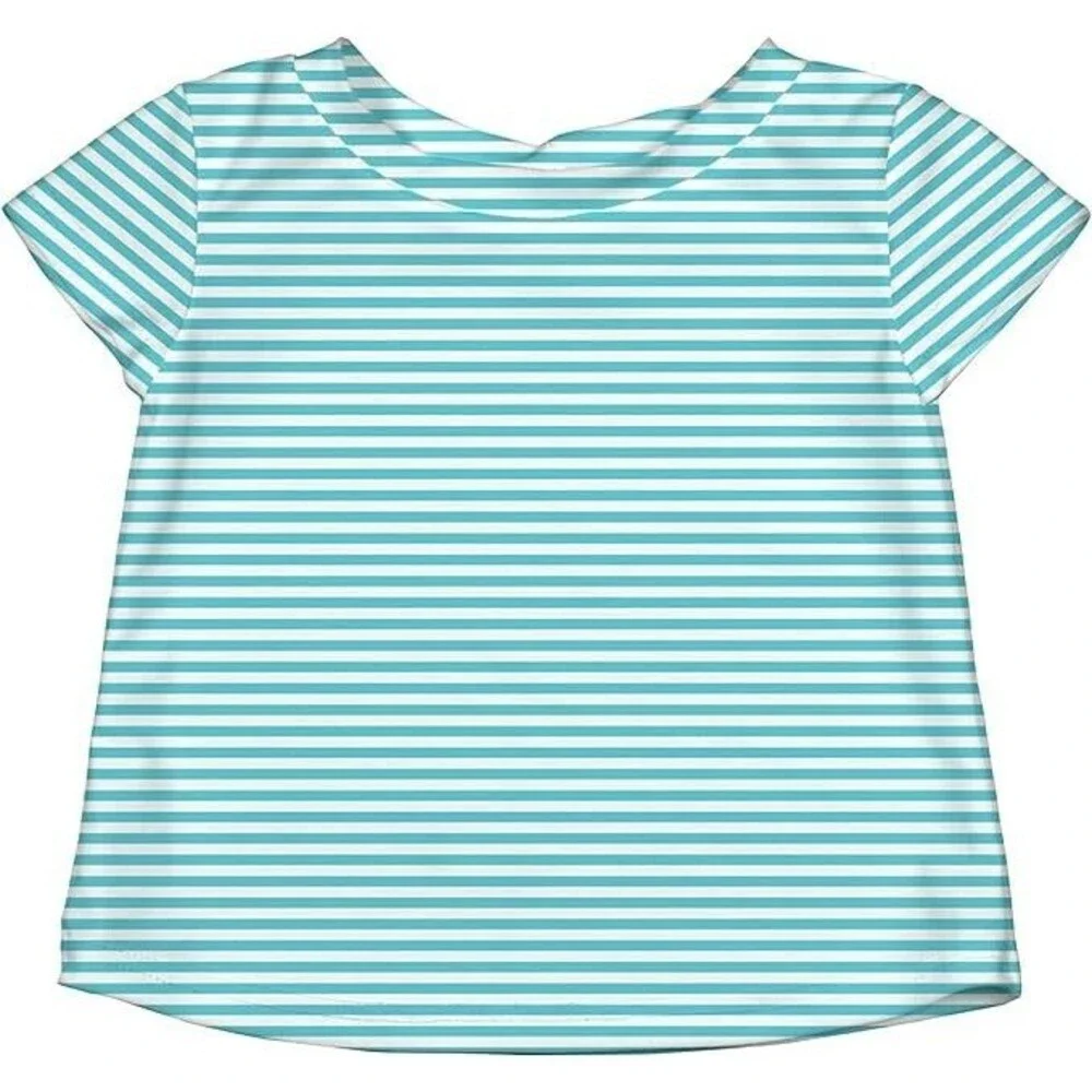 NEW i play. Girls' Rashguard Top UV protection swim top 24 months Blue stripe